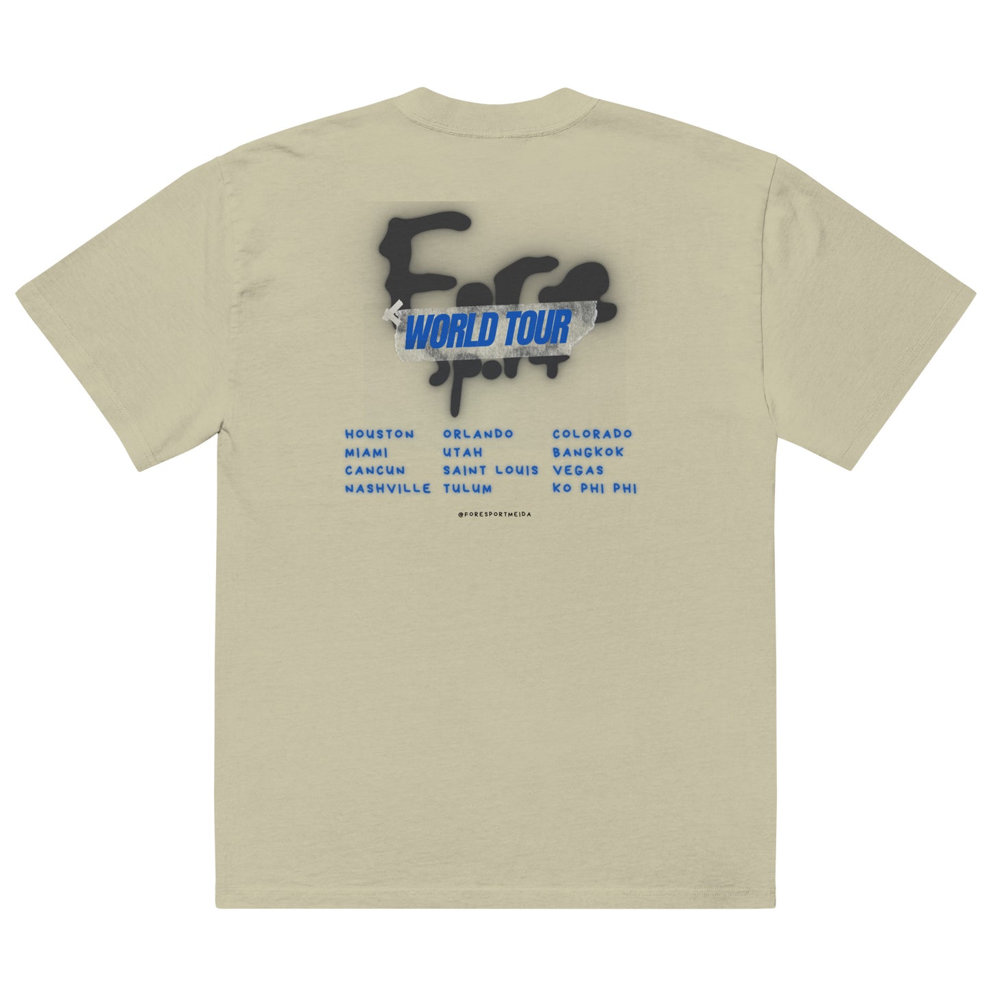 Fore Sport World Tour Oversized faded t-shirt