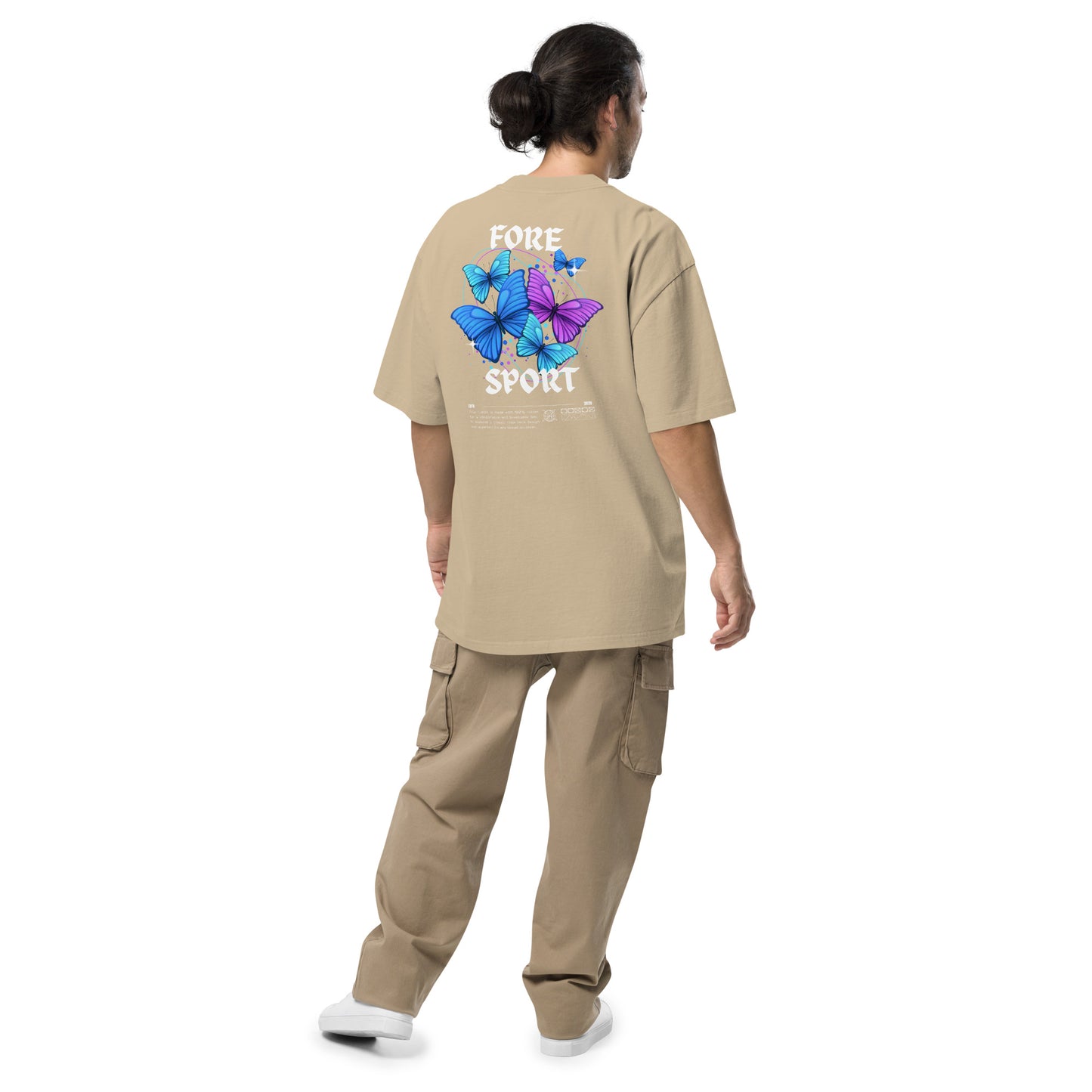 Fore Sport Butterfly Oversized faded t-shirt