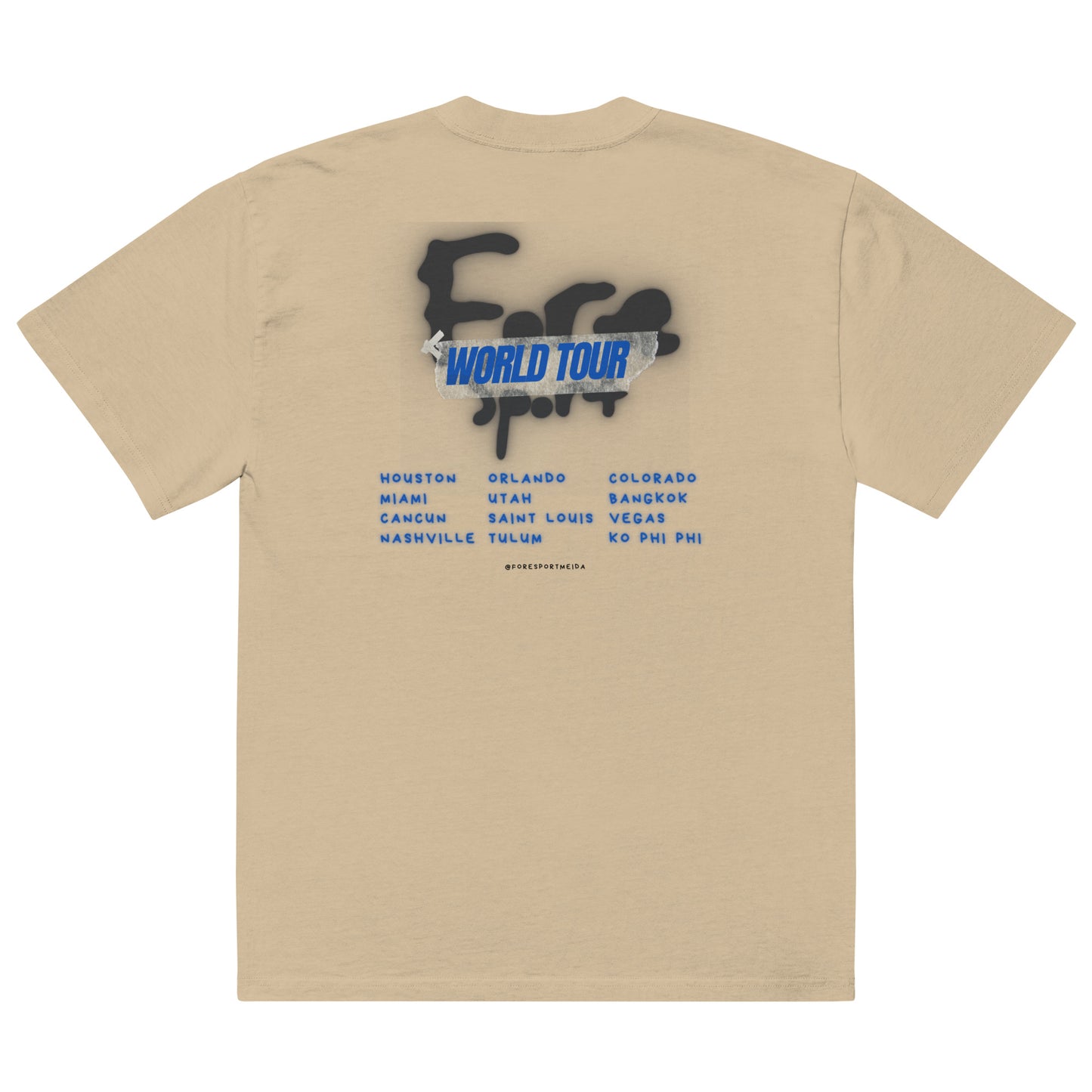 Fore Sport World Tour Oversized faded t-shirt