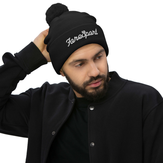 Fore Sport Script Pom-Pom Beanie