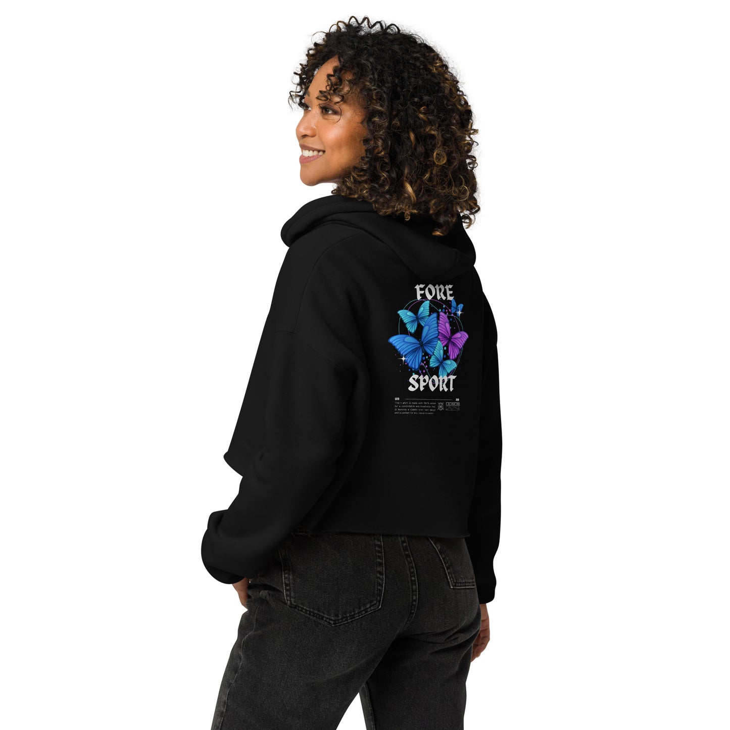 Fore Sport Butterfly Women's Crop Hoodie