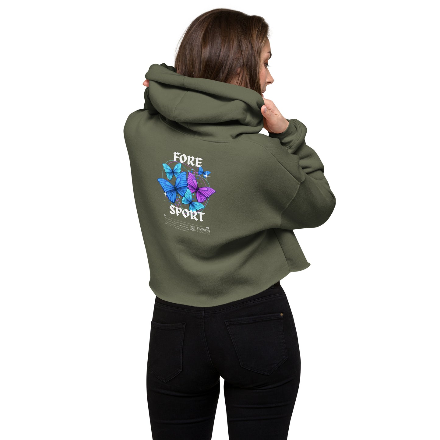 Fore Sport Butterfly Women's Crop Hoodie