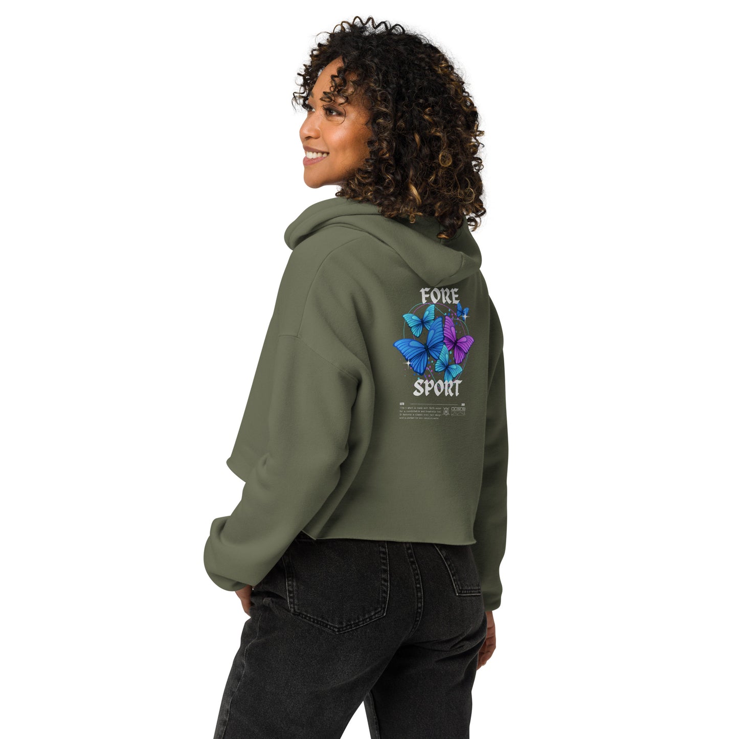 Fore Sport Butterfly Women's Crop Hoodie