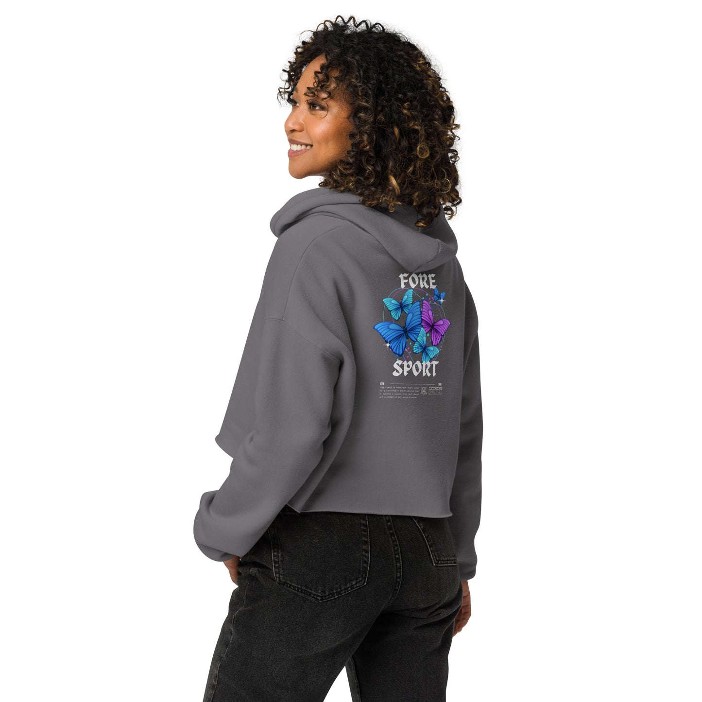 Fore Sport Butterfly Women's Crop Hoodie